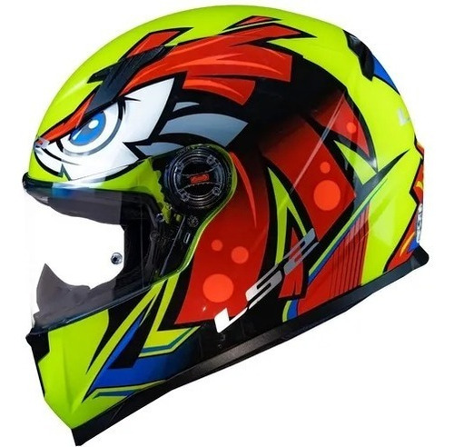 Capacete De Moto Ls2 Tribal Amarelo