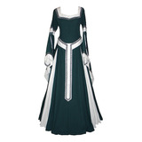 Vestido Medieval Para Mujer, Retro, Renacentista, Transpirab