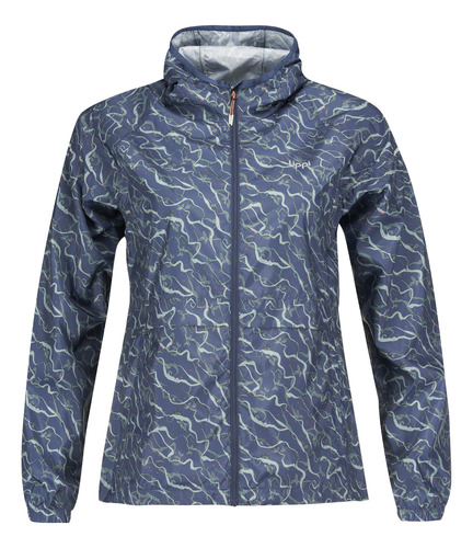 Chaqueta Cortaviento Lippi Mujer Nightfall Hoody Print Azul 