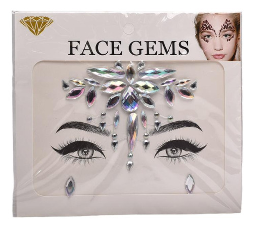 Pegatinas Faciales Gemas Decorativas Adhesivas