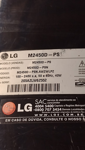 Gabinete Completo LG M2450d-ps Usado (sem Placas)