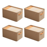 Paquete De 4 Cajas De Almacenamiento De Tela Plegables Con A