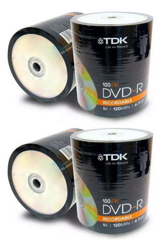 Dvd-r Virgen Tdk : Lote X 400 Unidades 4,7 Gb 120 Min 8x