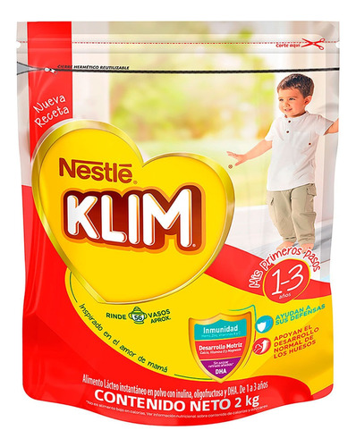 Leche Klim 1+(1-3 Años) Fortiprotect Bolsa X 2000gr