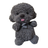 Peluche Perrito French Poodle Chocolate Suave 23cm
