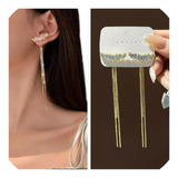  Elegantes Aretes  Largos  Fashion Chapa De Oro