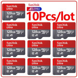 Lote De 10 Tarjetas De Memoria Sandisk Ultra Micro Sd 128gb