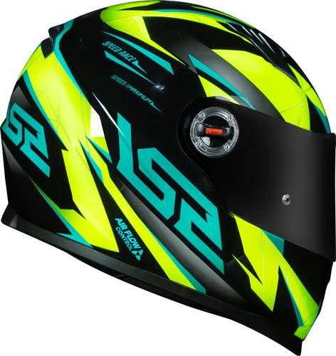 Capacete Ls2 Classic Ff358 Draze Preto Amarelo Verde 