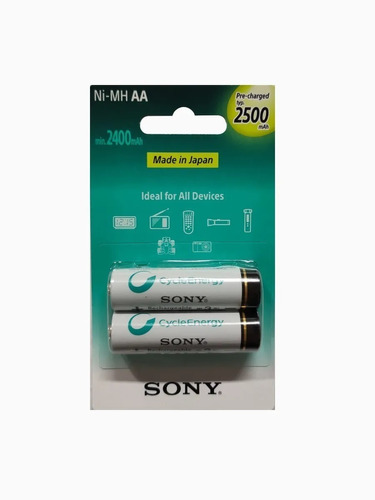 Pilas Recargables Sony Aa 2500 Mah Blister 2 Unidades