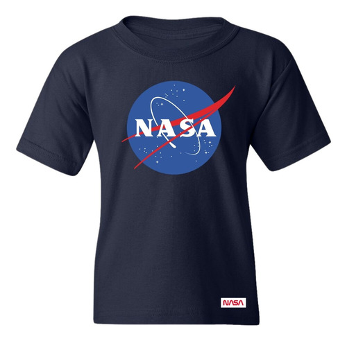 Playera Niño Niña Nasa Logo Azul