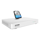 Dvr Seguridad 8ch Zosi H.265+ Con 1tb Hdd, Detección