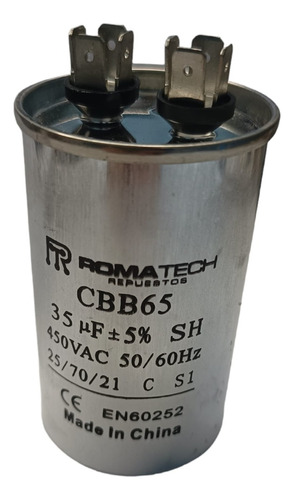 Capacitor Para Aire Acondicionado De 35 Mf.