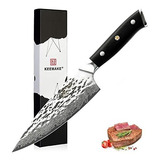 Cuchillo De Chef De Damasco Japonés De 6.5 Pulgadas, Hoja De