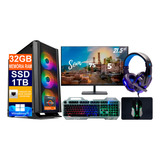 Pc Gamer Cpu Ryzen 5 5600g / Ssd 1tb, 32gb + Monitor 21.5p