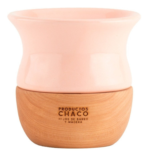 Mate Chaquito Ceramica Y Madera Con Bombilla Y Funda Premium