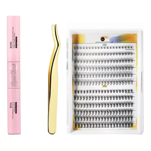 Kit De Extensión De Pestañas Diy Con Pegamento Y Pinza