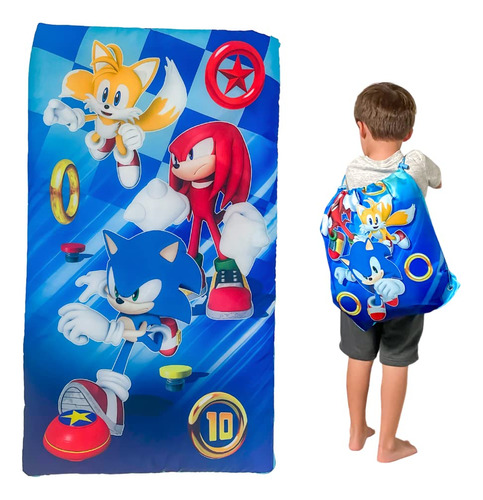 Sonic The Hedgehog Anime Kids - Juego De 2 Bolsas De Dormir 