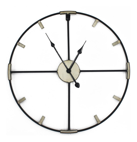 Tstarer Reloj De Pared Decorativo De Metal Grande Estilo Ind