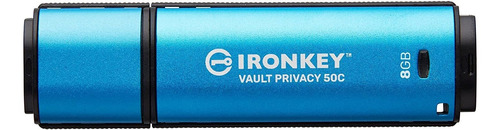 Memoria Usb-c Kingston Ironkey Vault Privacy 50c 8gb Aes-256