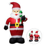 Adorno Navideño Led Inflable De Papá Noel, Tamaño Grande