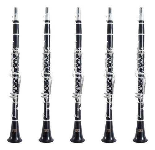 Kit 5 Clarinetes Em G Alfa Grenadilla Ggcl 300