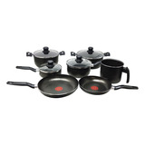 Batería De Cocina 11 Pzas Vital Negro T-fal 0226100