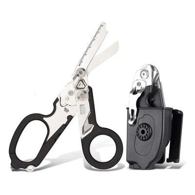 Tijera Paramedica Raptor Negro Con Negro Leatherman | Envío gratis