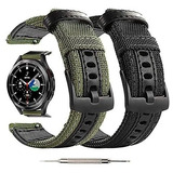 Correa De Tela Maxjoy Para Galaxy Watch 4 2 Pzs -negro/verde