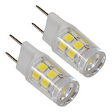 Hqrp Paquete De 2 Bombillas G8 Bi-pin 17 Led Smd  Blanco Fr.