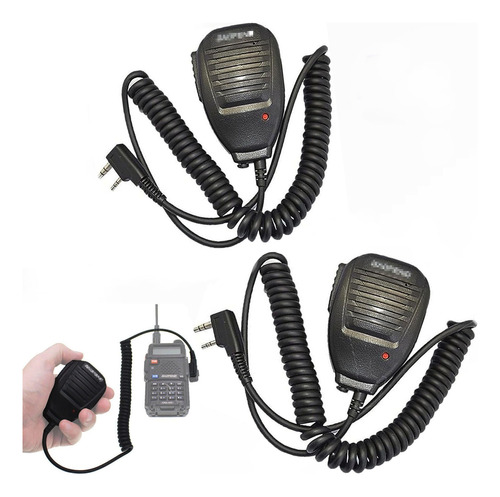 Bocina Microfono Solapa Para Radio Baofeng Y Kenwood, 2 Pzs