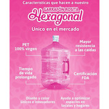 Nuevo Garrafon Rosa Hexagonal Agua Inmaculada 19 Lt Con Tapa
