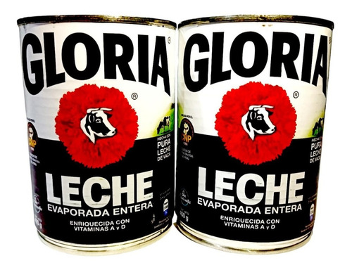 Leche Evaporada Gloria 400gr X 2 Unid - g a $72