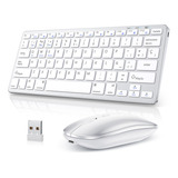 Teclado Y Mouse Español Inalámbrico Recargable Usb Bt 3en1