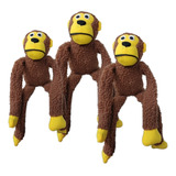 Macaco Pelúcia Kit Dog225 Brinquedo Pet 3 Unidades