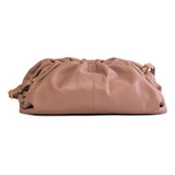 Bolso Bandolera Mujer Piel Plisada Prada Mx 290151 Acabado De Los Herrajes Oro Color Nude Correa De Hombro Nude Diseño De La Tela Liso