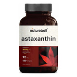 Astaxantina 12mg (120 Cápsulas Blandas) Naturebell Hecho Usa