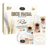 Set Facial De Arroz Jabon Serum Tonico Crema