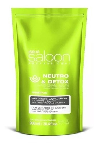 Issue Saloon Profesional Shampoo Neutro Detox 900ml Doy Pack