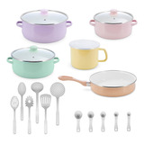 Sofia Colors | Batería De Cocina + Utensilios 20 Piezas 