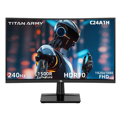 Monitor Gamer Titan Army C24a1h R1500 16:9 Va Fhd 240 Hz 1ms MPRT Resolución Máxima 1920 x 1080 FreeSync Compatible | Meses sin interés