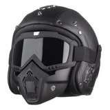 Casco 3/4 Abierto,casco De Moto Vintage Hombre Y Mujer 1