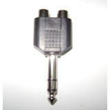 ¡adaptador Hembra 2 Rca A Plug 6,5mm Imperdible¡  Mscompu10