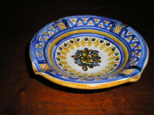 1089- Cenicero Ceramica Talavera De La Reina 14 Cm