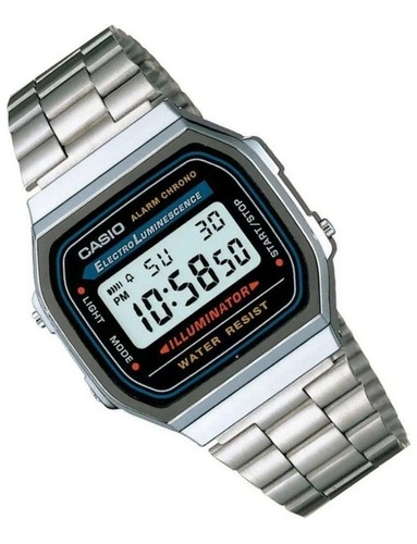 Relógio Casio Unissex Vintage Cor Da Correia Prata