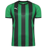 Polera Puma Jersey Striped Verde Negro Original 