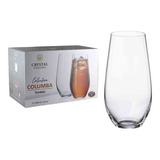 Vasos Cristal Bohemia Altos Trago Largo 580ml Setx6 Columba Color Transparente