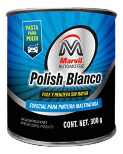 Polish Marvil Pasta Para Pulir Blanco Bote 300g