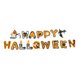 1 Letras De Happy Halloween Con Diseño Variado Para Fiesta