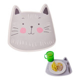 Kit 2 Jogo Americano Infantil Protege E Decora Mesa Cor Plástico Psai Estampa: Gato Infantil