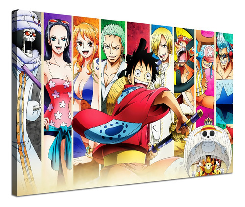 Cuadro Decorativo One Piece Personajes Mugiwaras Habitación